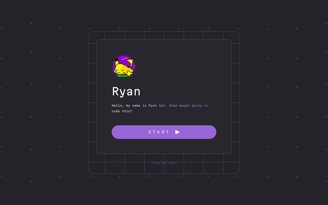 Carrd profile picture for @ryand